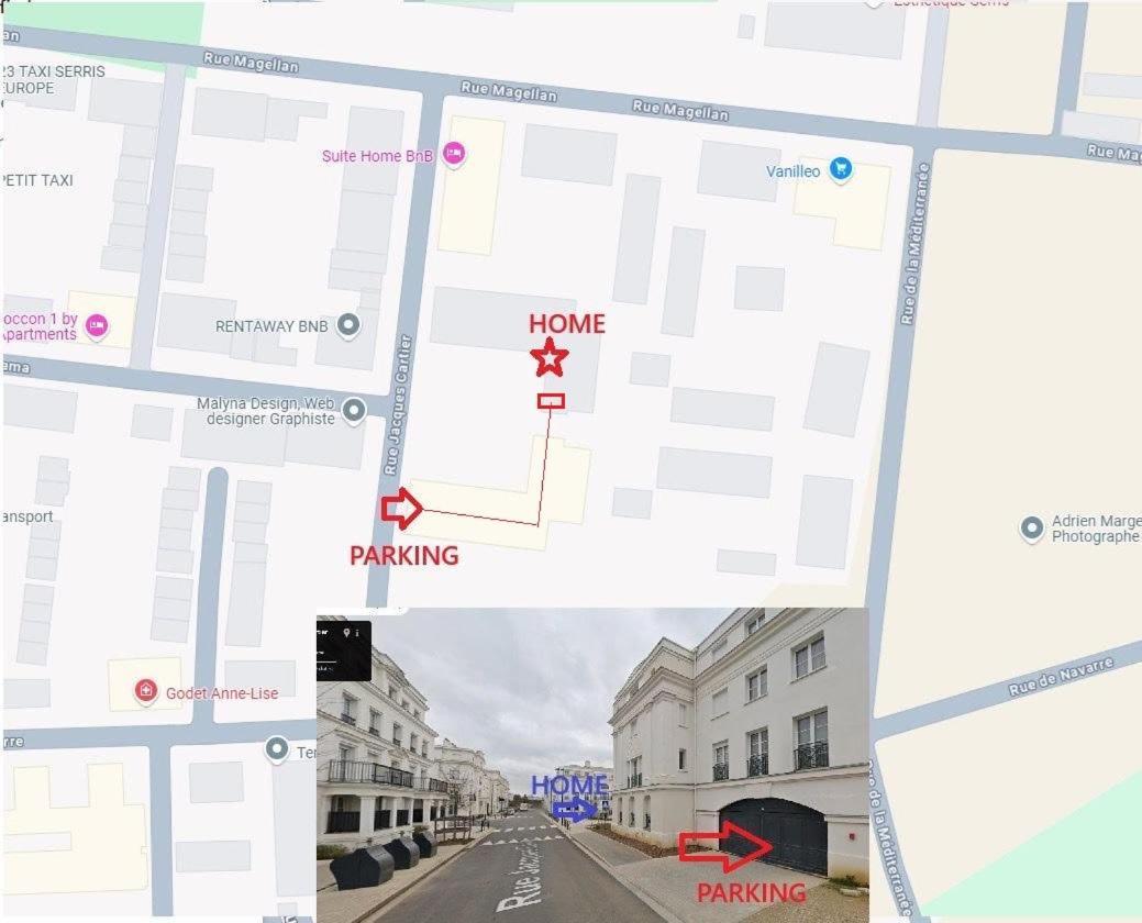 סאריס Le Cartier Appt F3, 7Mn Disneyland, Parking,Terrace מראה חיצוני תמונה